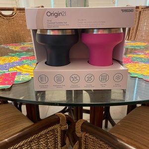 Cocktail Tumbler Set Of 2 Stainless Steel - 12 ounce Vacuum Installation.